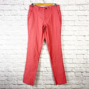 Mizzen + Main Salmon Pink Performance Chino Pant